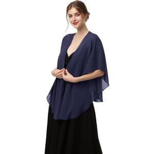 Shawls and Wraps for Evening Dresses Navy